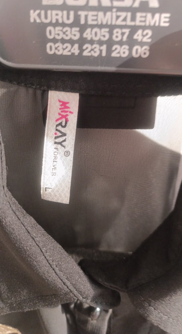 Siyah Şifon Gömlek - Görsel 2