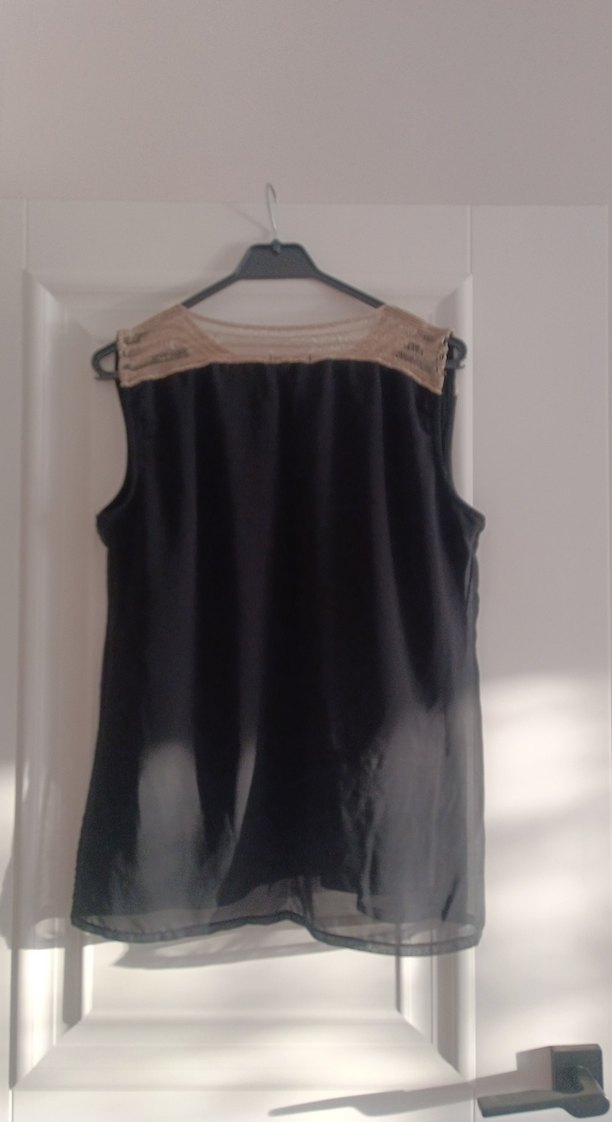 Siyah kayık Yaka Kadın Bluz - Görsel 2