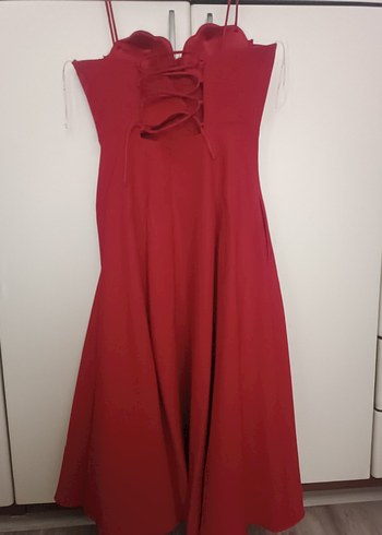KEİKEİ Marka Kırmızı Midi Elbise - Görsel 3