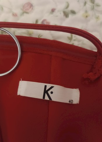 KEİKEİ Marka Kırmızı Midi Elbise - Görsel 5