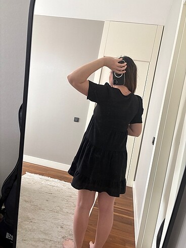 38 Beden siyah Renk Siyah renkli mini boy elbise