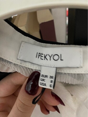 s Beden beyaz Renk İpekyol tül gömlek