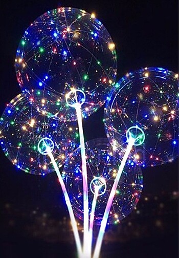  Beden Şeffaf ışıklı balon ledli