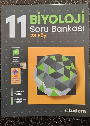 KALEM DEĞMEMİŞ! TUDEM Yayınları 11. Sınıf biyoloji 28 föy soru b