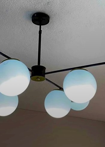 Ömür Avize Sicilya Modern Sekizli Camlı - Görsel 2