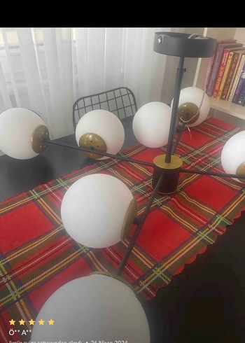 Ömür Avize Sicilya Modern Sekizli Camlı - Görsel 3