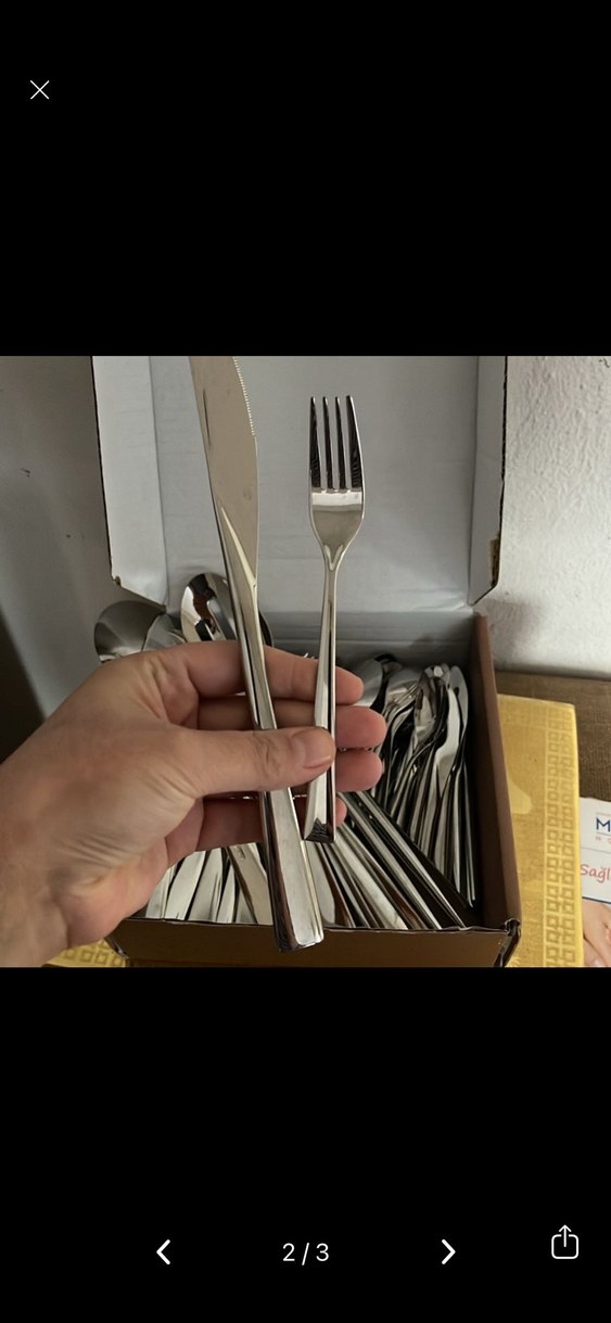 Gri Paslanmaz Çelik Çatal Kaşık Seti korkmaz - Görsel 2