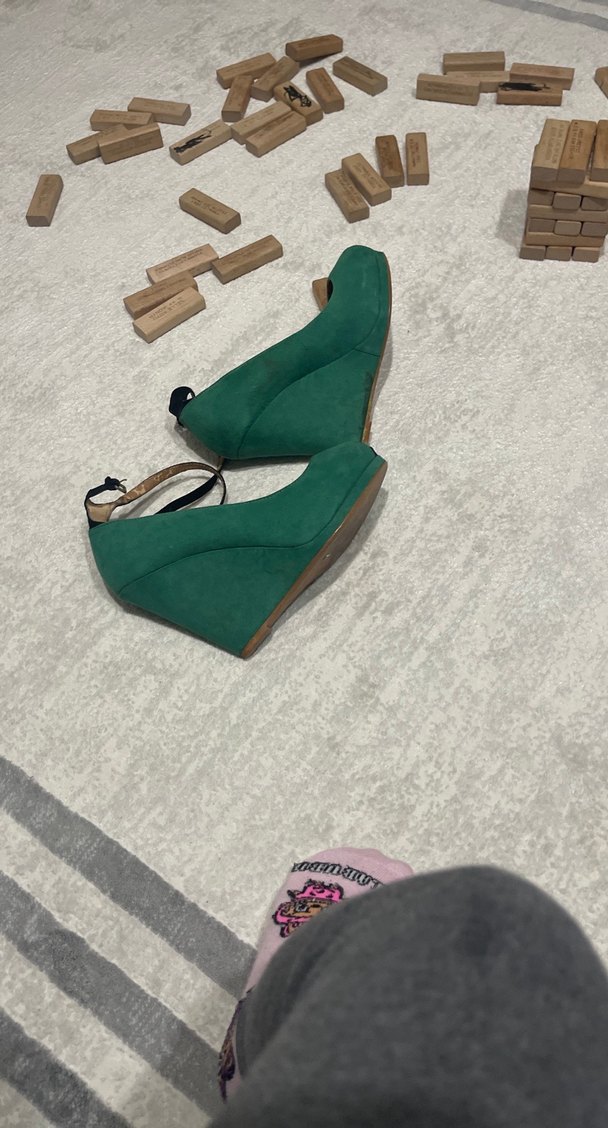 Zara yeşil Süet Tokalı Stiletto Kadın Ayakkabı - Görsel 2