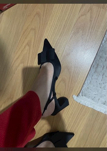 Zara Siyah Kadın Stiletto Topuklu Ayakkabı - Görsel 4