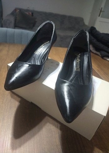 Klasik Siyah Stiletto Topuklu Kadın Ayakkabı - Görsel 5