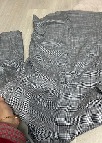 Gri Düğmeli Kadın Blazer Ceket - Görsel 6