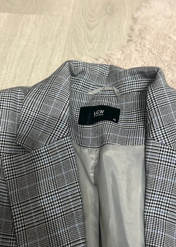 Gri Düğmeli Kadın Blazer Ceket - Görsel 3