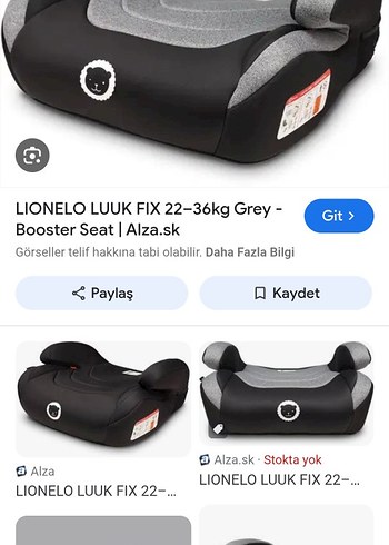 Diğer Lionelo Luuk Fix Gri Yükseltici Oto Koltuğu