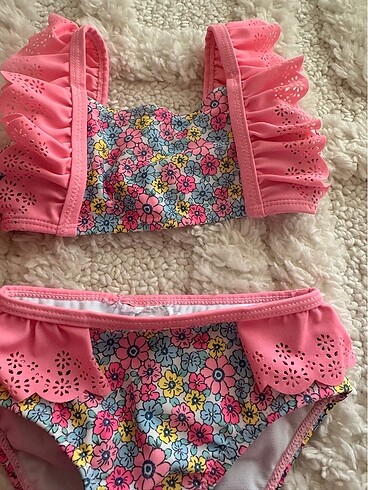 12-18 Ay Beden pembe Renk Bebek bikini