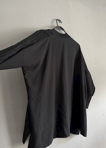 Siyah Yüksek Yakalı Kadın Sweatshirt - Görsel 6