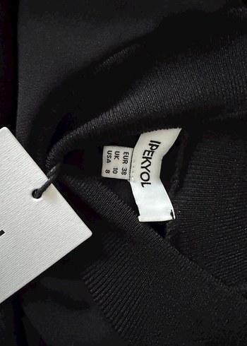 Siyah Yüksek Yakalı Kadın Sweatshirt - Görsel 7