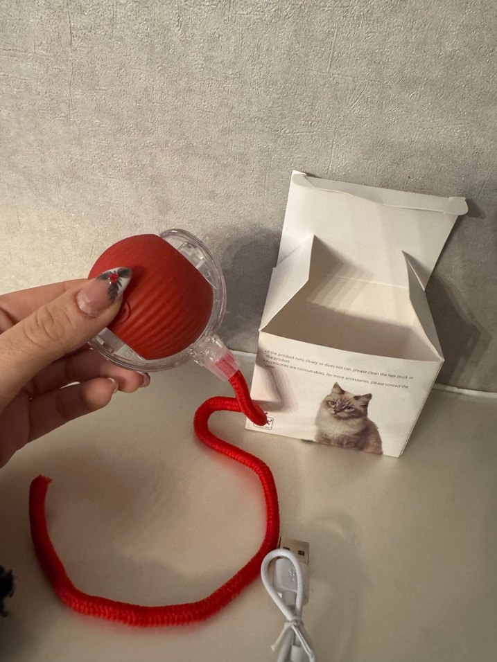 Kediler için Kırmızı Oyuncak Top - Görsel 2