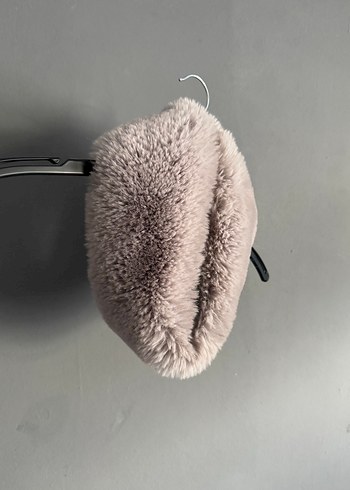 Bej Kürk Detaylı Kadın Atkı - Görsel 2