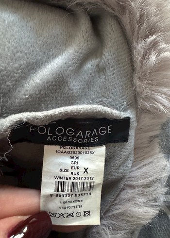 Bej Kürk Detaylı Kadın Atkı - Görsel 3