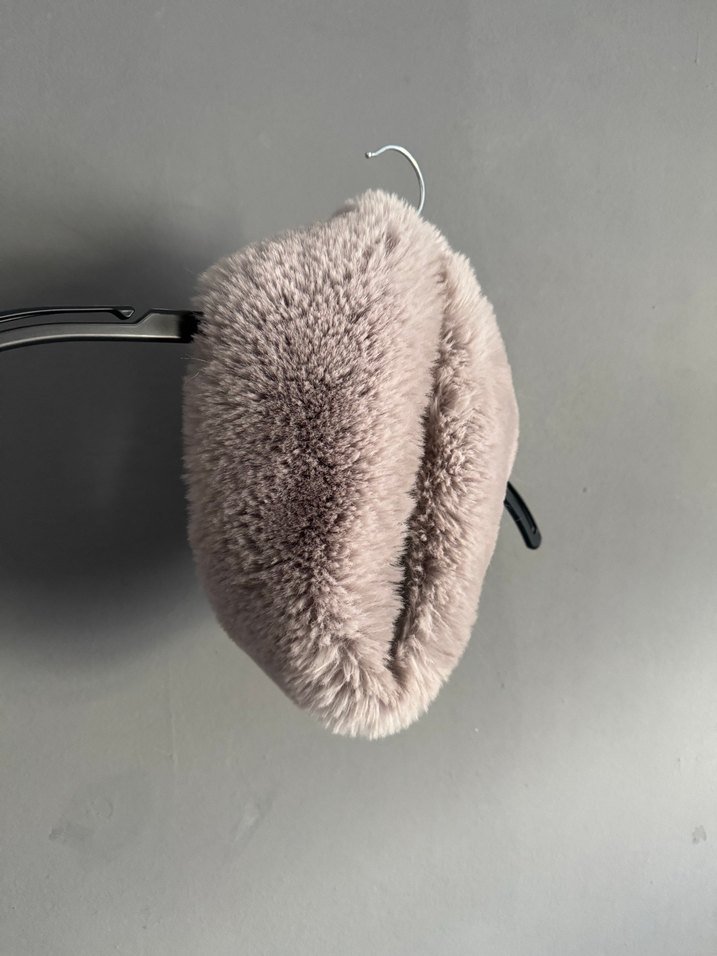 Bej Kürk Detaylı Kadın Atkı - Görsel 2