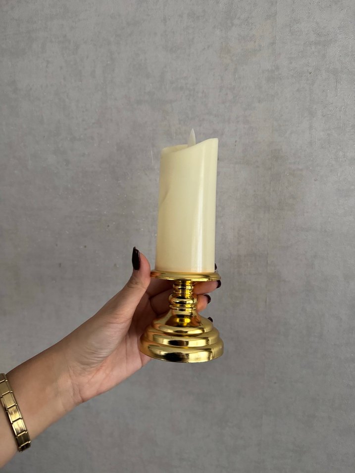 Altın Renkli Led Mum - Görsel 4