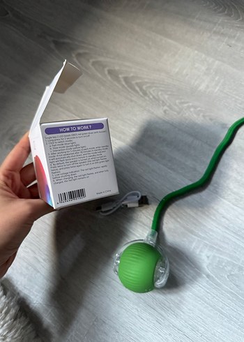 Yeşil Kedi Oyuncağı Hareketli Top - Görsel 3