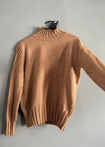 Bej Boğazlı Triko Kadın Kazak - Görsel 2