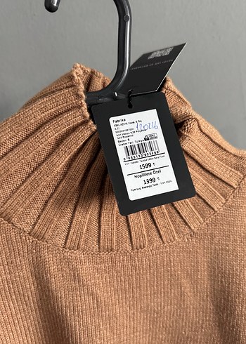 Bej Boğazlı Triko Kadın Kazak - Görsel 3