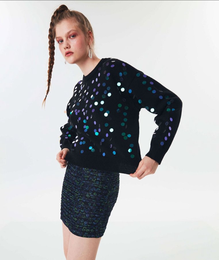 Twist Pullu Kadın Triko Kazak - Görsel 2