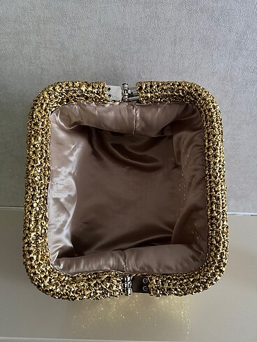  Beden Gold Clutch Çanta