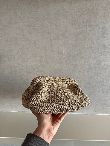 Hasır Clutch Çanta