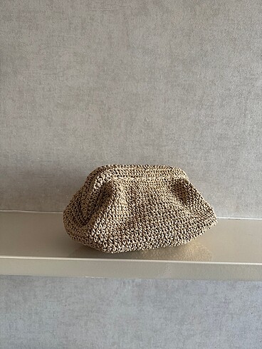 Zara Hasır Clutch Çanta