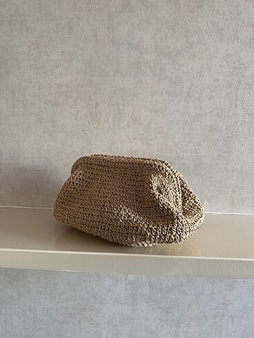 Beden Hasır Clutch Çanta