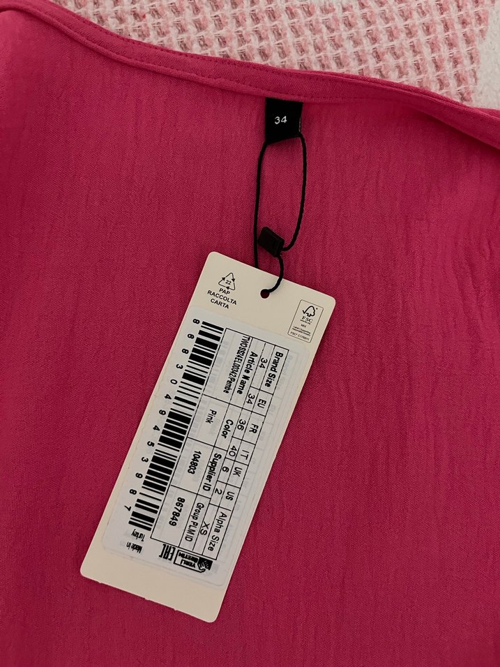 Pembe kruvaze yaka elbise - Görsel 3