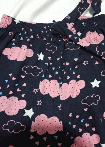 Kız Renkli Baskılı pijama - Görsel 2