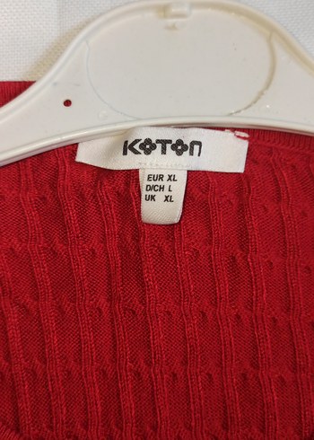 Kırmızı Örgü Kadın Hırka - Görsel 3