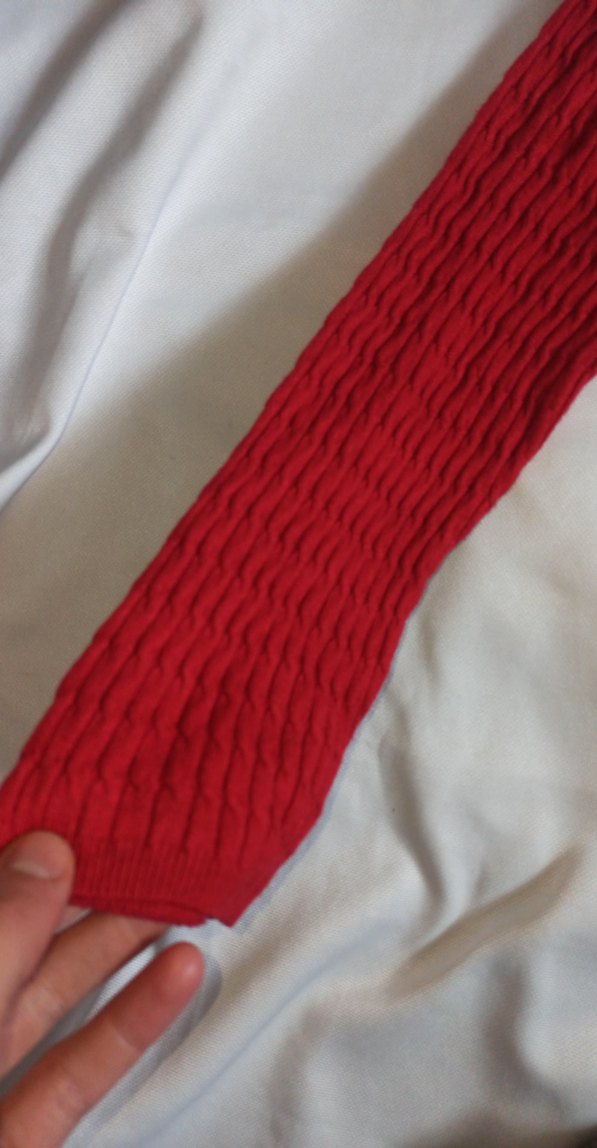 Kırmızı Örgü Kadın Hırka - Görsel 4