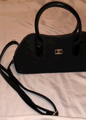 Siyah Süet Deri Fermuarlı Kadın Çantası - Görsel 10