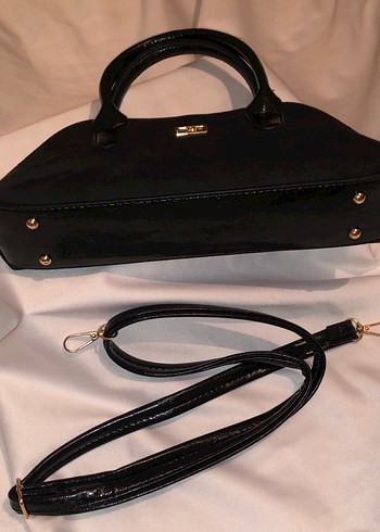 Siyah Süet Deri Fermuarlı Kadın Çantası - Görsel 15