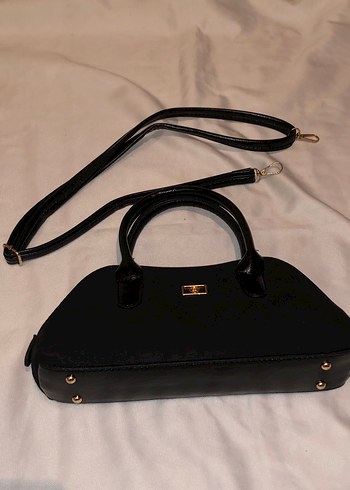 Siyah Süet Deri Fermuarlı Kadın Çantası - Görsel 13