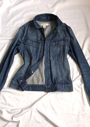 Düğmeli Mavi Denim Kadın Ceket - Görsel 3