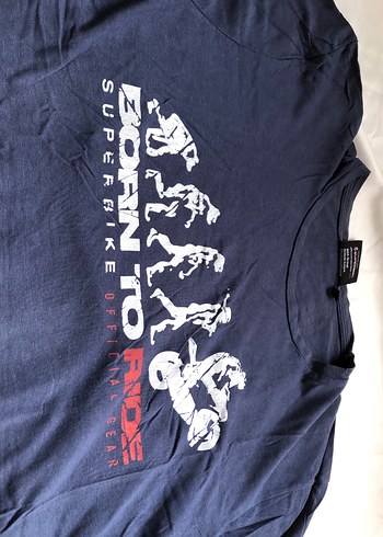 Mavi Baskılı Erkek Bisikletçi Tişörtü - Görsel 4