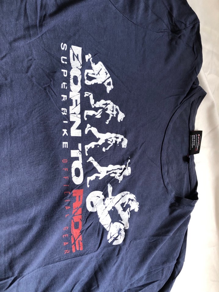 Mavi Baskılı Erkek Bisikletçi Tişörtü - Görsel 4