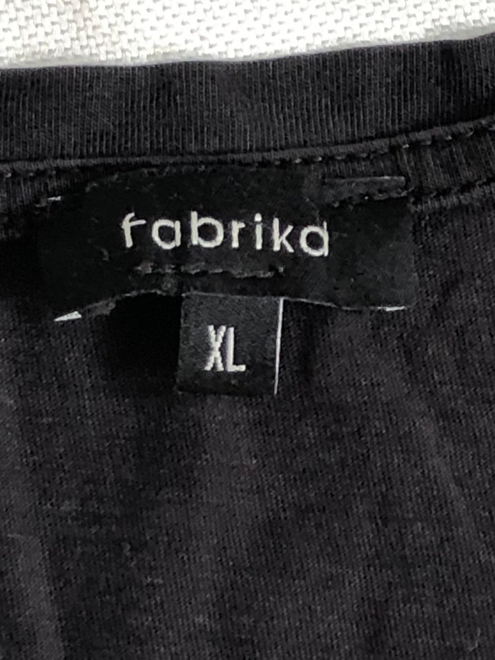 Siyah Baskılı Erkek Keten Tişört - Görsel 3