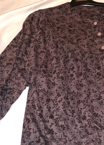 Düğmeli Bohem Vintage Bluz - Görsel 3