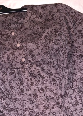 Düğmeli Bohem Vintage Bluz - Görsel 2