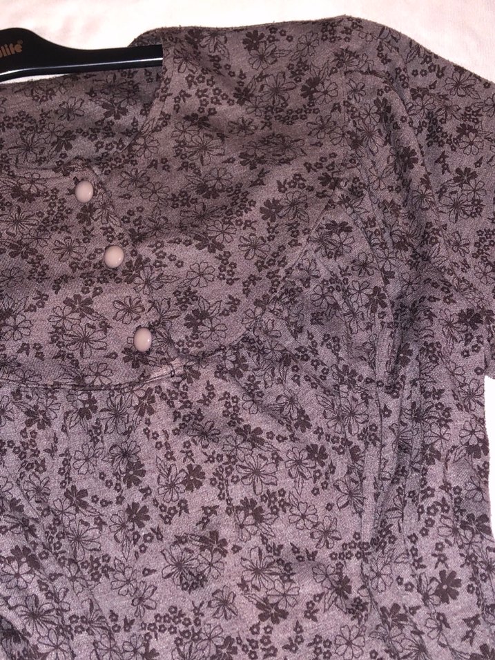 Düğmeli Bohem Vintage Bluz - Görsel 2