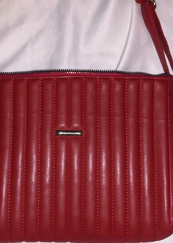 Kırmızı Deri Kadın Çanta - Görsel 3