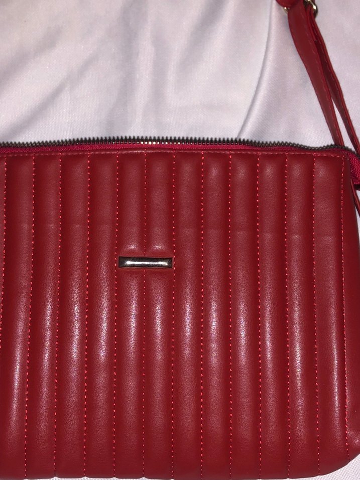 Kırmızı Deri Kadın Çanta - Görsel 3