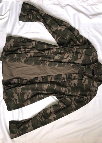 Kadın Kamuflaj Düğmeli Ceket - Görsel 2